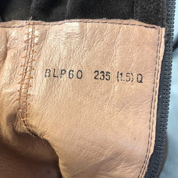 Belle Brown Suede Heeled Mid Calf Side Zip Boot Size 7 - Picture 14 of 16